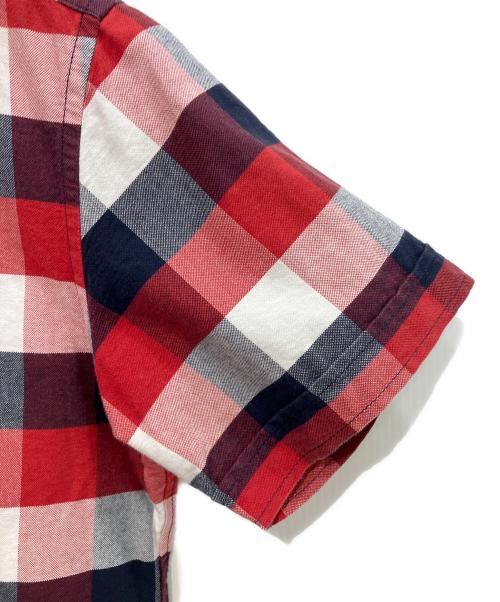 BURBERRY BLACK LABEL（バーバリーブラックレーベル）BURBERRY BLACK LABEL (バーバリーブラックレーベル) 半袖チェックBDシャツ レッド サイズ:2の古着・服飾アイテム