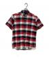 BURBERRY BLACK LABEL（バーバリーブラックレーベル）の古着「半袖チェックBDシャツ」｜レッド