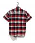 BURBERRY BLACK LABEL (バーバリーブラックレーベル) 半袖チェックBDシャツ レッド サイズ:2：5000円