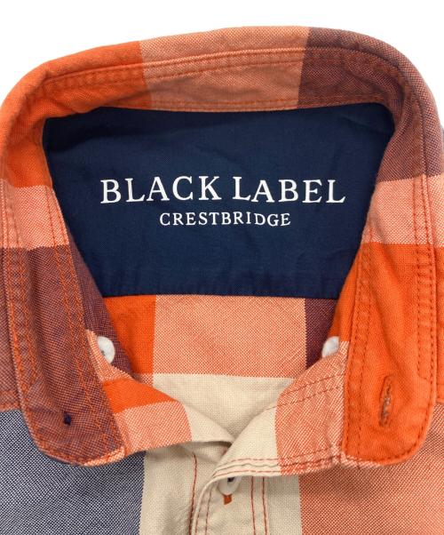BLACK LABEL CRESTBRIDGE（ブラックレーベル クレストブリッジ）BLACK LABEL CRESTBRIDGE (ブラックレーベル クレストブリッジ) カラークレストブリッジチェック ボタンダウンシャツ オレンジ サイズ:Mの古着・服飾アイテム