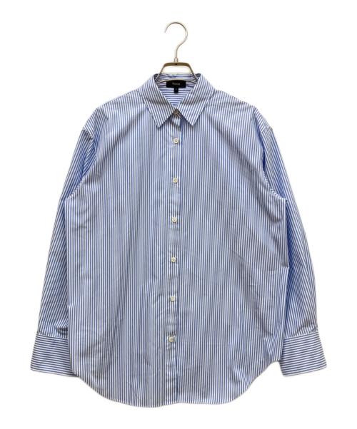theory（セオリー）theory (セオリー) ストライプシャツ ブルー サイズ:Sの古着・服飾アイテム