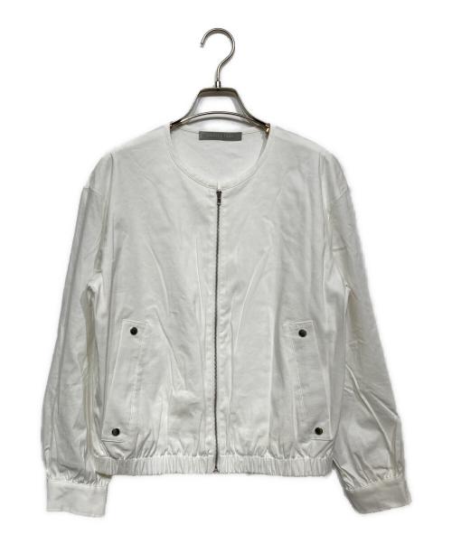theory luxe（セオリーリュクス）theory luxe (セオリーリュクス) リネン混ノーカラージャケット ホワイト サイズ:38の古着・服飾アイテム