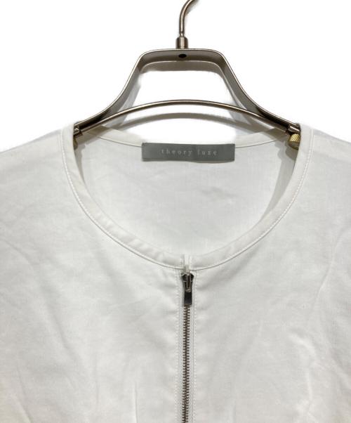 theory luxe（セオリーリュクス）theory luxe (セオリーリュクス) リネン混ノーカラージャケット ホワイト サイズ:38の古着・服飾アイテム