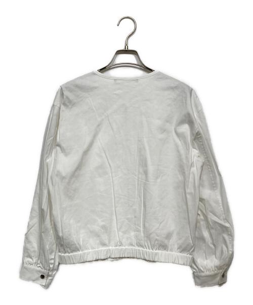 theory luxe（セオリーリュクス）theory luxe (セオリーリュクス) リネン混ノーカラージャケット ホワイト サイズ:38の古着・服飾アイテム