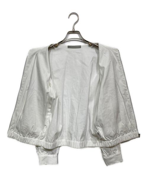 theory luxe（セオリーリュクス）theory luxe (セオリーリュクス) リネン混ノーカラージャケット ホワイト サイズ:38の古着・服飾アイテム