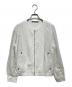 theory luxe（セオリーリュクス）の古着「リネン混ノーカラージャケット」｜ホワイト