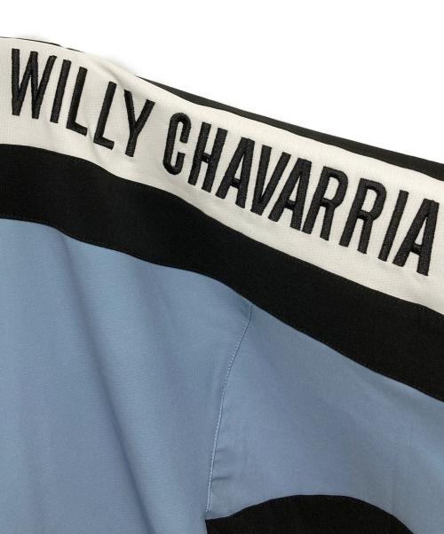 WILLY CHAVARRIA（ウィリーチャバリア）WILLY CHAVARRIA (ウィリーチャバリア) CLOTH WOVEN JACKET ブルー×ホワイト×ブラック サイズ:Mの古着・服飾アイテム