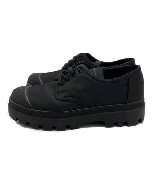 PRADA（プラダ）PRADA (プラダ) ナイロンダービーシューズ ブラック サイズ:6.5の古着・服飾アイテム