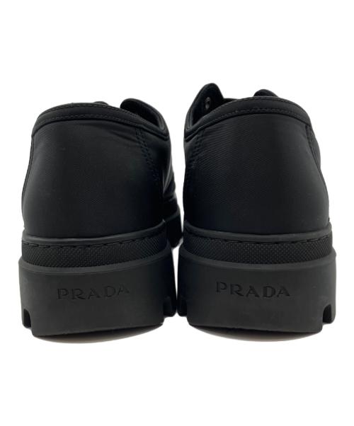 PRADA（プラダ）PRADA (プラダ) ナイロンダービーシューズ ブラック サイズ:6.5の古着・服飾アイテム