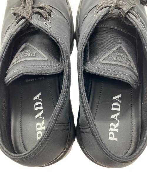 PRADA（プラダ）PRADA (プラダ) ナイロンダービーシューズ ブラック サイズ:6.5の古着・服飾アイテム