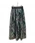 M・fil (エムフィル) プリントワイドパンツ グリーン サイズ:36：6000円