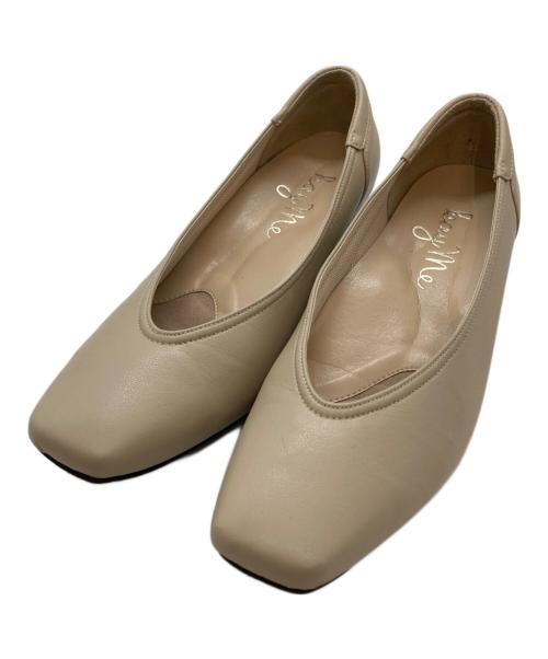 kay me（ケイミー）kay me (ケイミー) ほわほわフラッツ パンプス ベージュ サイズ:SIZE 22.5cmの古着・服飾アイテム