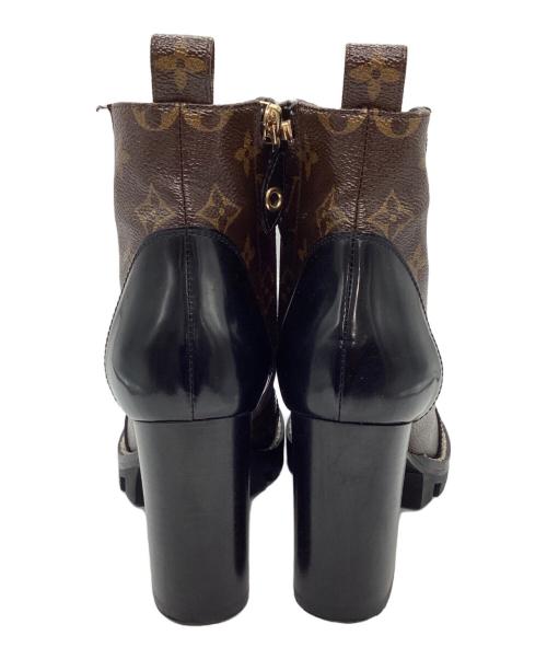 LOUIS VUITTON（ルイ ヴィトン）LOUIS VUITTON (ルイ ヴィトン) モノグラムスタートレイルラインアンクルブーツ ブラウン×ブラック サイズ:36の古着・服飾アイテム