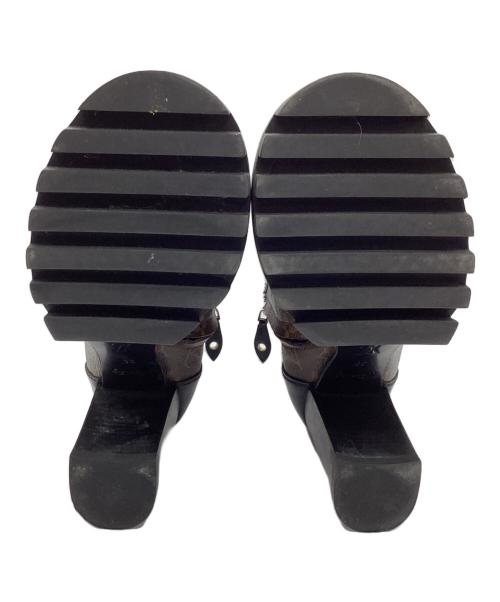 LOUIS VUITTON（ルイ ヴィトン）LOUIS VUITTON (ルイ ヴィトン) モノグラムスタートレイルラインアンクルブーツ ブラウン×ブラック サイズ:36の古着・服飾アイテム