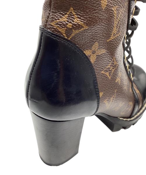 LOUIS VUITTON（ルイ ヴィトン）LOUIS VUITTON (ルイ ヴィトン) モノグラムスタートレイルラインアンクルブーツ ブラウン×ブラック サイズ:36の古着・服飾アイテム