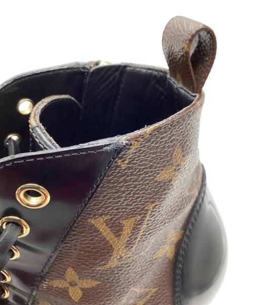 LOUIS VUITTON（ルイ ヴィトン）LOUIS VUITTON (ルイ ヴィトン) モノグラムスタートレイルラインアンクルブーツ ブラウン×ブラック サイズ:36の古着・服飾アイテム