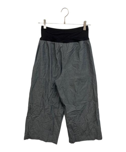 BEARDSLEY（ビアズリー）BEARDSLEY (ビアズリー) 綿ワッシャーウエストリブパンツ グレーの古着・服飾アイテム