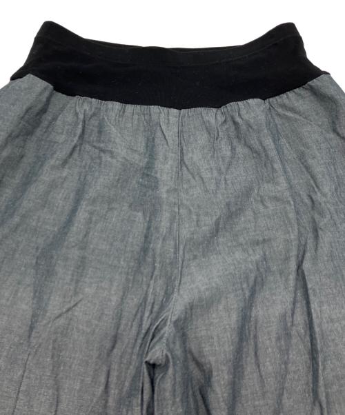 BEARDSLEY（ビアズリー）BEARDSLEY (ビアズリー) 綿ワッシャーウエストリブパンツ グレーの古着・服飾アイテム