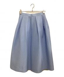 LANVIN COLLECTION（ランバンコレクション）の古着「ジャガードスカート」｜スカイブルー