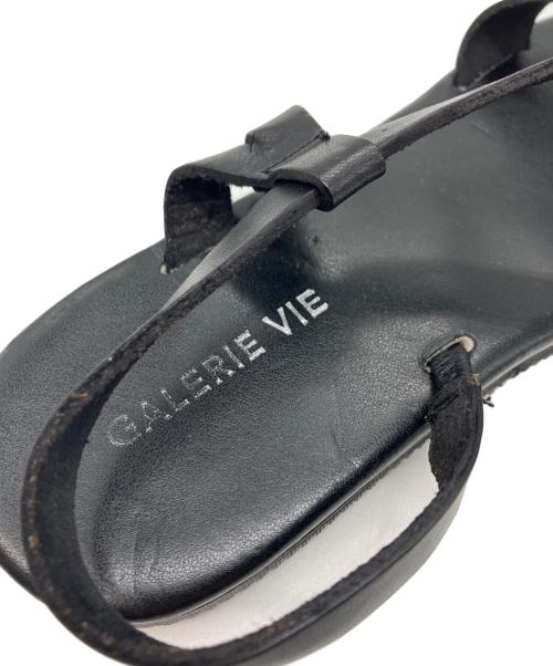 GALERIE VIE（ギャルリーヴィー）GALERIE VIE (ギャルリーヴィー) GALERIE VIE レザーサンダル ブラック サイズ:36の古着・服飾アイテム