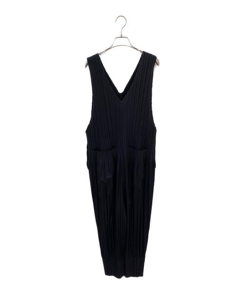 PLEATS PLEASE（プリーツプリーズ）PLEATS PLEASE (プリーツプリーズ) FLUFFY BASICS JUMPSUIT ブラック サイズ:2の古着・服飾アイテム