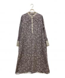 kurashi&trips publishing（クラシアンドトリップス パブリッシング）の古着「大人のための柄ワンピース」｜ブラウン
