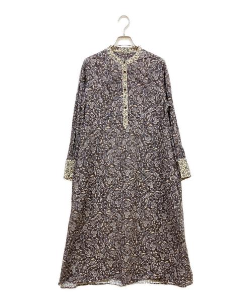 kurashi&trips publishing（クラシアンドトリップス パブリッシング）kurashi&trips publishing (クラシアンドトリップス パブリッシング) 大人のための柄ワンピース ブラウン サイズ:Freeの古着・服飾アイテム