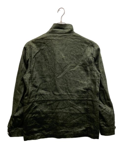 MACKINTOSH LONDON（マッキントッシュ ロンドン）MACKINTOSH LONDON (マッキントッシュ ロンドン) ペイズリーリネンジャケット オリーブ サイズ:42の古着・服飾アイテム