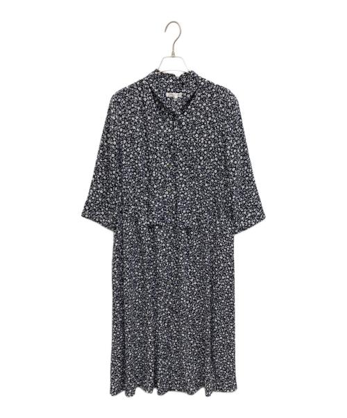 23区（ニジュウサンク）23区 (ニジュウサンク) ブルームフラワープリントワンピース ネイビー サイズ:46 未使用品の古着・服飾アイテム