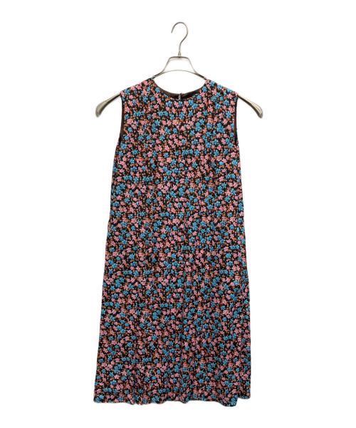 PAUL SMITH（ポールスミス）Paul Smith (ポールスミス) フラワープリントノースリーブワンピース ブラック サイズ:40の古着・服飾アイテム