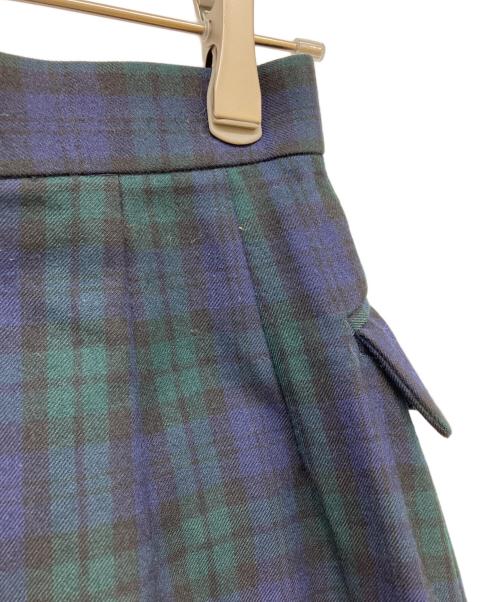 tricot COMME des GARCONS（トリココムデギャルソン）tricot COMME des GARCONS (トリココムデギャルソン) チェックロングスカート ネイビー×グリーン サイズ:SIZE Mの古着・服飾アイテム