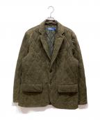 POLO RALPH LAURENポロ・ラルフローレン）の古着「ゴートスウェードキルティングジャケット」｜カーキ