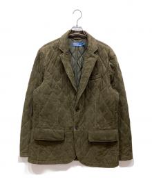 POLO RALPH LAUREN（ポロ・ラルフローレン）の古着「ゴートスウェードキルティングジャケット」｜カーキ