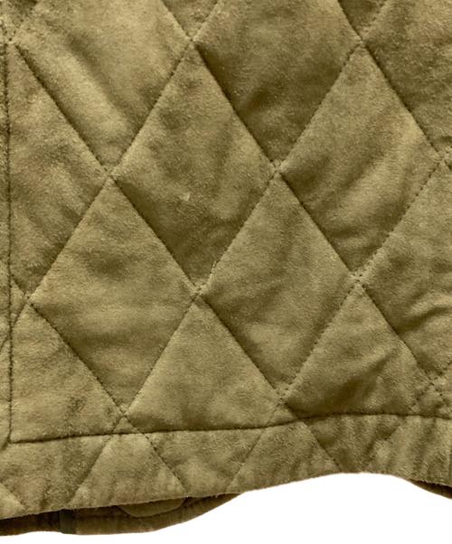 POLO RALPH LAUREN（ポロ・ラルフローレン）POLO RALPH LAUREN (ポロ・ラルフローレン) ゴートスウェードキルティングジャケット カーキ サイズ:SIZE Lの古着・服飾アイテム