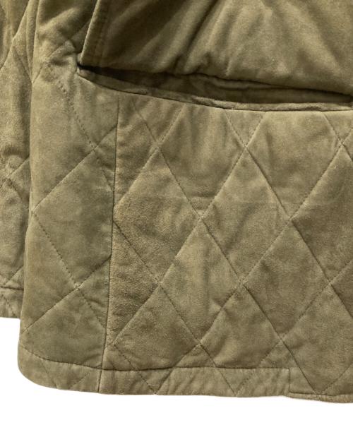 POLO RALPH LAUREN（ポロ・ラルフローレン）POLO RALPH LAUREN (ポロ・ラルフローレン) ゴートスウェードキルティングジャケット カーキ サイズ:SIZE Lの古着・服飾アイテム