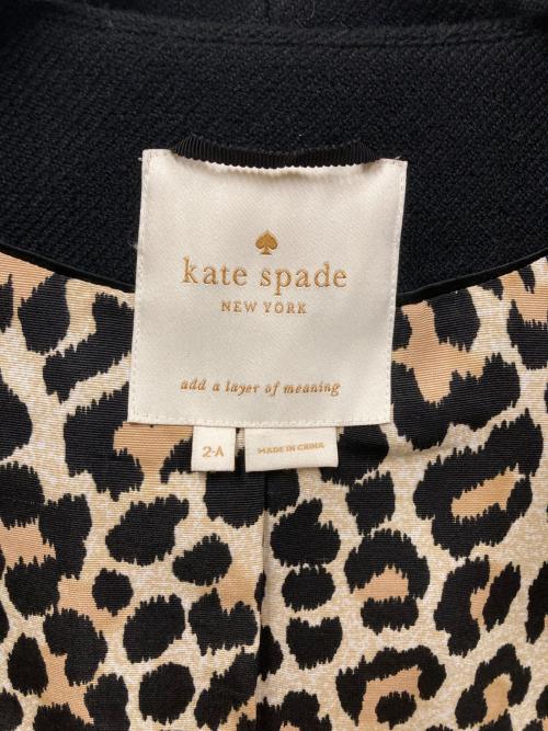 Kate Spade（ケイトスペード）Kate Spade (ケイトスペード) フロントリボンコート ブラック サイズ:SIZE 2-Aの古着・服飾アイテム