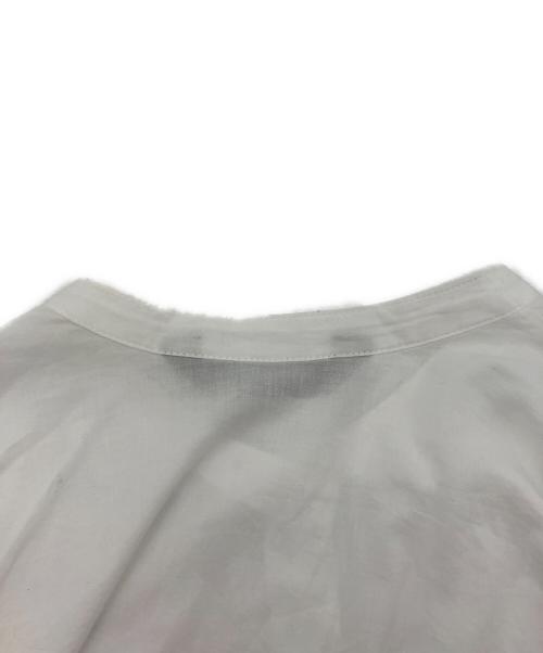 mizuiro-ind（ミズイロインド）mizuiro-ind (ミズイロインド) ノーカラーシャツワンピース ホワイト サイズ:Freeの古着・服飾アイテム