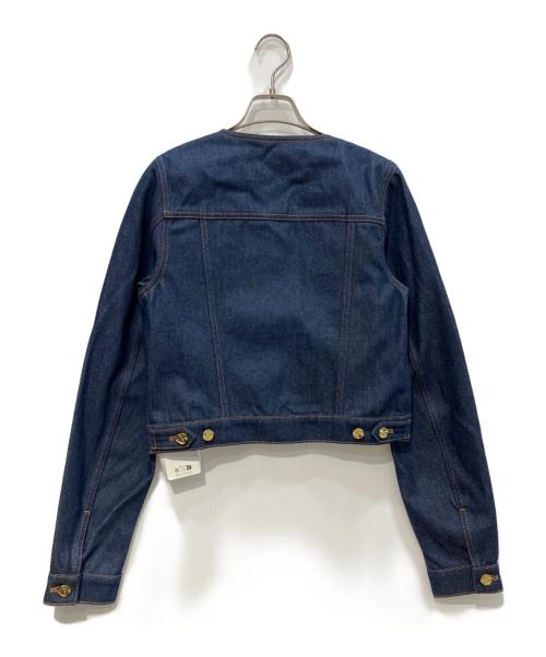 NINA RICCI（ニナリッチ）NINA RICCI (ニナリッチ) スウィートハートネック デニムジャケット インディゴ サイズ:38 未使用品の古着・服飾アイテム