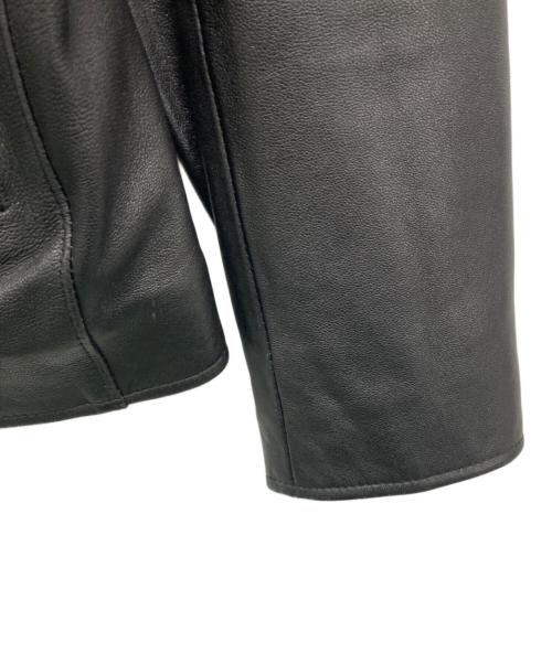 BLACK LABEL CRESTBRIDGE（ブラックレーベル クレストブリッジ）BLACK LABEL CRESTBRIDGE (ブラックレーベル クレストブリッジ) レザーライダースジャケット ブラック サイズ:SIZE Lの古着・服飾アイテム