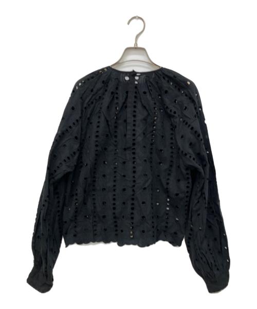 journal standard L'essage（ジャーナルスタンダード レサージュ）journal standard L'essage (ジャーナルスタンダード レサージュ) カットワークレースブラウス ブラック サイズ:Freeの古着・服飾アイテム