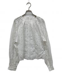 journal standard L'essage（ジャーナルスタンダード レサージュ）の古着「カットワークレースブラウス」｜ホワイト