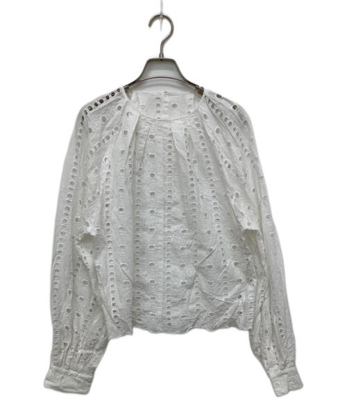 journal standard L'essage（ジャーナルスタンダード レサージュ）journal standard L'essage (ジャーナルスタンダード レサージュ) カットワークレースブラウス ホワイト サイズ:Freeの古着・服飾アイテム