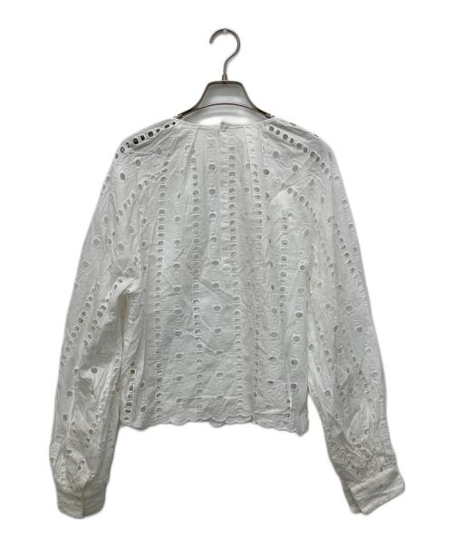 journal standard L'essage（ジャーナルスタンダード レサージュ）journal standard L'essage (ジャーナルスタンダード レサージュ) カットワークレースブラウス ホワイト サイズ:Freeの古着・服飾アイテム