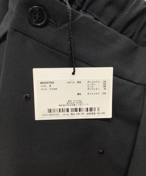 MUVEIL（ミュベール）MUVEIL (ミュベール) ビジュータックパンツ ブラック サイズ:38 未使用品の古着・服飾アイテム