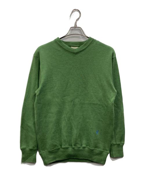 45R（フォーティファイブ・アール）45R (フォーティファイブ・アール) スムースの908Vネック グリーン サイズ:Lの古着・服飾アイテム