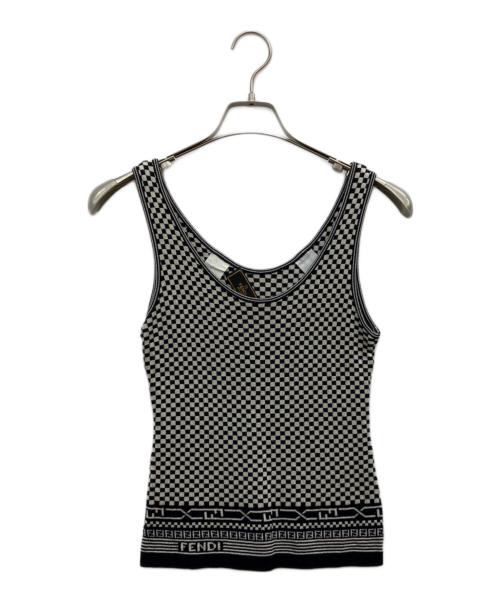 FENDI（フェンディ）FENDI (フェンディ) ニットタンクトップ ネイビー サイズ:38の古着・服飾アイテム