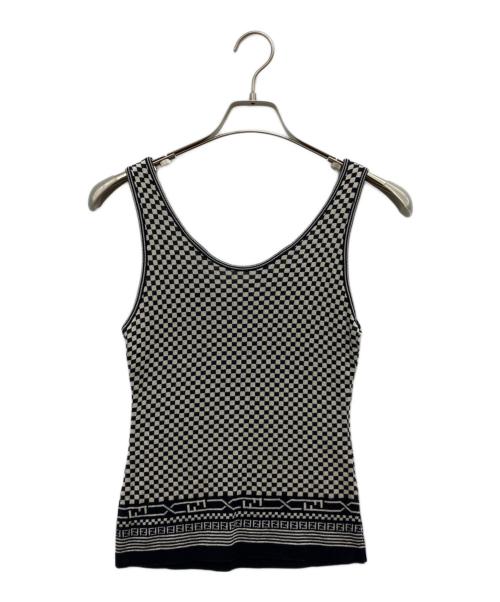 FENDI（フェンディ）FENDI (フェンディ) ニットタンクトップ ネイビー サイズ:38の古着・服飾アイテム