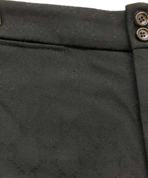 GUCCI（グッチ）GUCCI (グッチ) GG wool jacquard trouser ブラック サイズ:40の古着・服飾アイテム