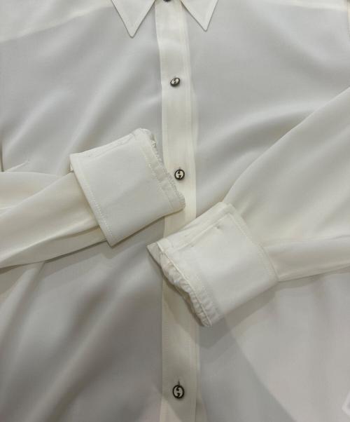 GUCCI（グッチ）GUCCI (グッチ) シルククレープデシン シャツ　761896 ベージュ サイズ:40の古着・服飾アイテム