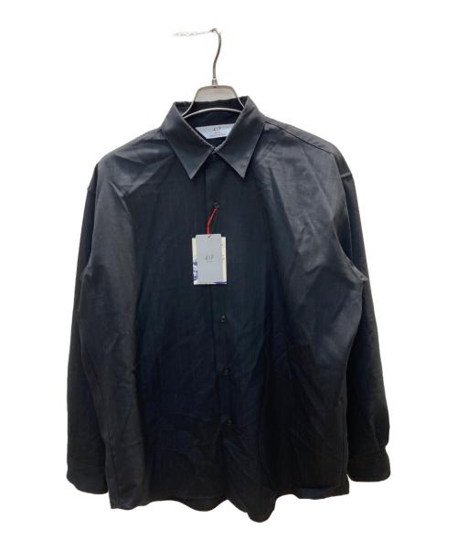 417 by EDIFICE（417 バイ エディフィス）417 by EDIFICE (417 バイ エディフィス) LE JAPON Akita レギュラーウールシャツ ブラック サイズ:2 未使用品の古着・服飾アイテム
